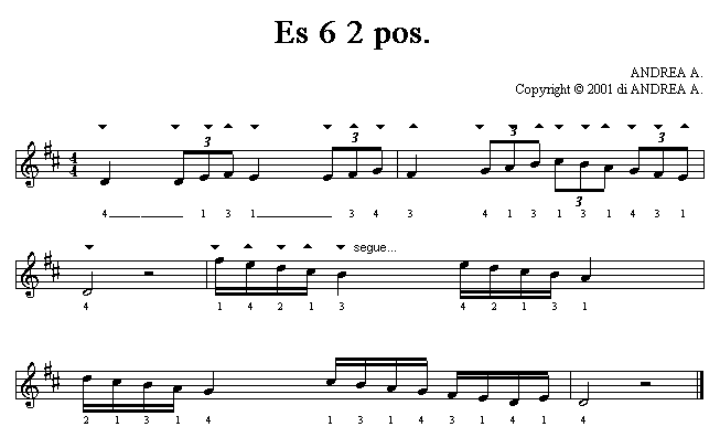 es62p esercizio 6 in seconda posizione
