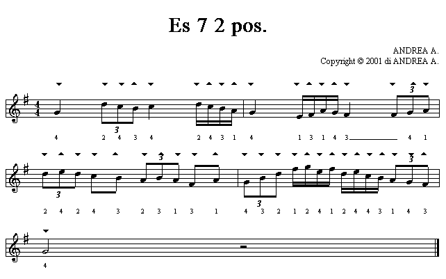 es72p settimo esercizio in seconda posizione