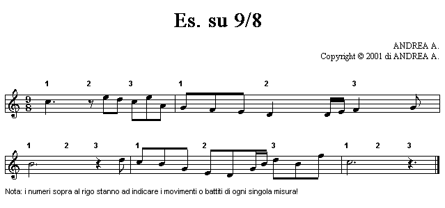 es9_8 esempio nove ottavi